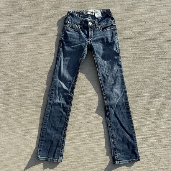 Ariat 25R Mid Rise Stretch Ivy Stackable Straight Leg Jeans Style 10024300 - Picture 2 of 9